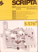Scripta SM200 SX500, Pantograph Copy Mill, Operations and Parts Manual